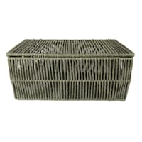 Green Lidded Paper Storage Basket, Small