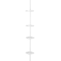 4-Tier Tension Shower Caddy, White