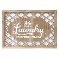 24-Hour Laundry Wooden Wall Decor, 17x24
