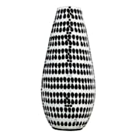 Found & Fable Black & Silver Mosaic Vase, 18.5"