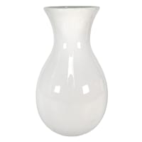 Providence White Ceramic Vase, 8"