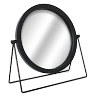Black Tabletop Mirror, 8.5"