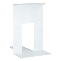 1-Piece White Metal Bookend, 7"