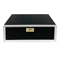 Black & White Wood Decorative Box, 9x6