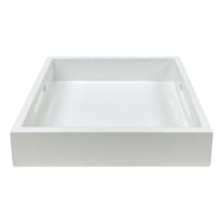 White Wood Decorative Tray, 7"