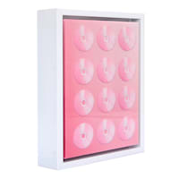 Pink CD's Framed Canvas, 5x7