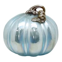 Providence Matte Blue Glass Pumpkin, 9"