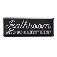 Bathroom Plaque, 8x3