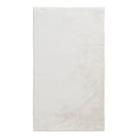 Bliss White Faux Rabbit Fur Washable Accent Rug, 2x4
