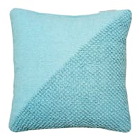 Fresh Start Blue Woven Slub Throw Pillow, 18"