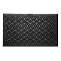 Charcoal Textured Rubber Doormat, 24x36