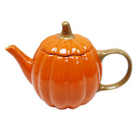 Pumpkin Shaped Ceramic Teapot