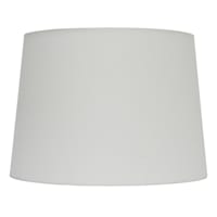White Satin Tapered Drum Medium Table Lamp Shade, 12x14x10