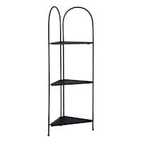 Alice Folding Corner Shelf, Black