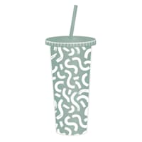 Seafoam Printed Tumbler with Straw, 22oz