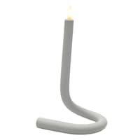 Grey LED Twist Candle, 16"