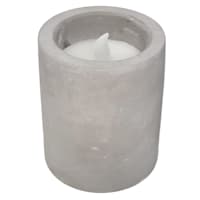 Crosby St Cement Wax LED Pillar Candle, 3x4