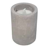 Crosby St Cement Wax LED Pillar Candle, 3x5