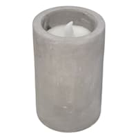 Crosby St Cement Wax LED Pillar Candle, 3x6