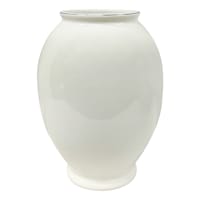 Providence White Ceramic Vase, 11"