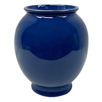 Providence Blue Ceramic Vase, 8"