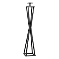 Black Metal Candle Holder, Large