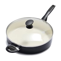 GreenPan Rio Black Covered Frying Pan, 5qt