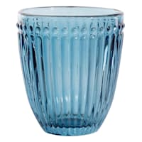 Providence Blue Beaded Double Old Fashioned Glass, 10.5oz