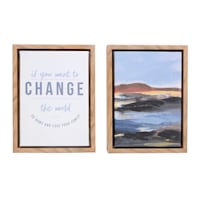 2-Piece Change the World Canvas Set, 5x7