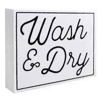 Wash & Dry Wood Sign, 8x10