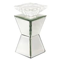 Laila Ali Silver Mirror Candleholder, 7"