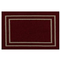 Red Double Border Washable Tufted Accent Rug, 30x45