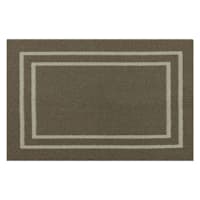 Beige Double Border Washable Tufted Accent Rug, 30x45