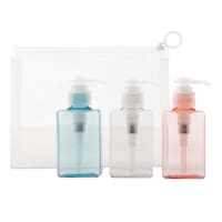 5Pc - Translucent Travel Pump Bottle Set