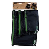3Pc Water Resistant Adventure Flat Pouches Black