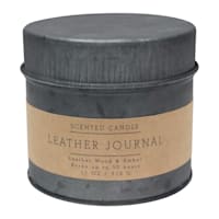 Honeybloom Leather Journal Scented Jar Candle, 11oz