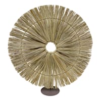 Found & Fable Grass Medallion on Stand, 21"