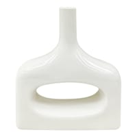 Crosby St. White Open Ceramic Vase, 8"