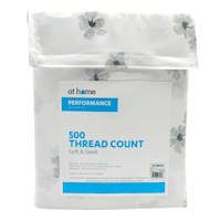 4-Piece White Floral Print Performance Sheet Set, Full