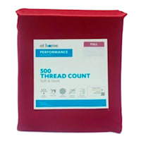 4-Piece Red 500 Thread Count Cotton Blend Sheet Set, Full