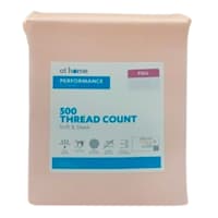 4-Piece Pink 500 Thread Count Cotton Blend Sheet Set, Full