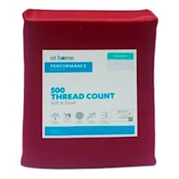 4-Piece Red 500 Thread Count Cotton Blend Sheet Set, Queen
