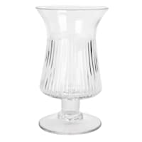 Providence Ribbed Clear Glass Vase, 6"