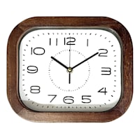 Crosby St. Brown Wooden Round Clock, 8"