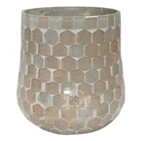 Laila Ali Pink Glass Tealight Holder, 4.5"