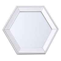 Framed Hexagon Shape Tabletop Mirror, 8x9