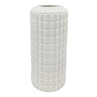Crosby St. Addison White Modern Abstract Ceramic Vase, 9"