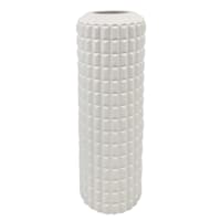 Addison White Modern Abstract Ceramic Vase, 12"