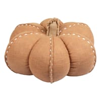 Honeybloom Fall Orange Pumpkin Shaped Throw Pillow, 18"