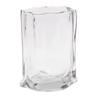 Laila Ali Clear Glass Vase, 9"